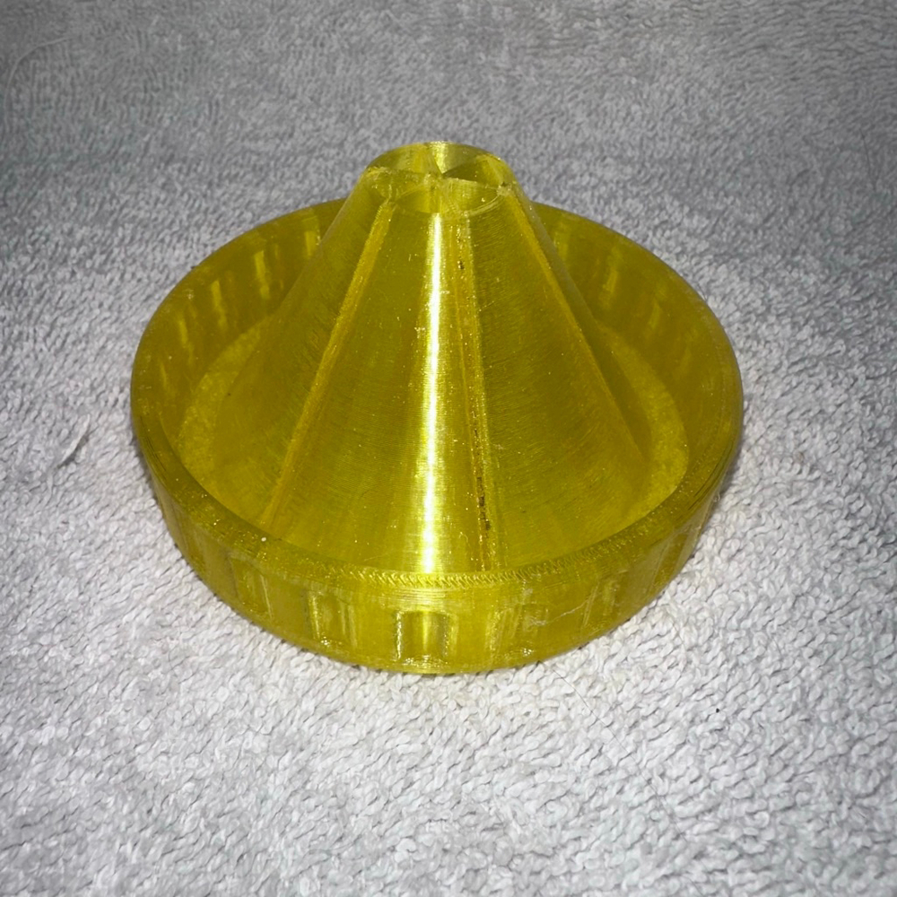 3D Printed Fruit Fly Mason Jar Lid Trap Fluorescent Yellow- Lid ONLY